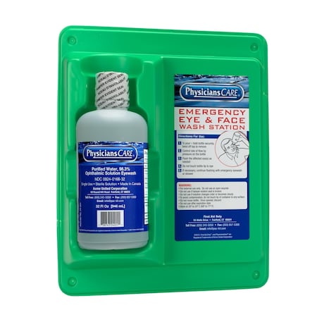 First Aid Only Eyewash Station, Single 32 oz. Screw Cap Bottle 24-202-001
